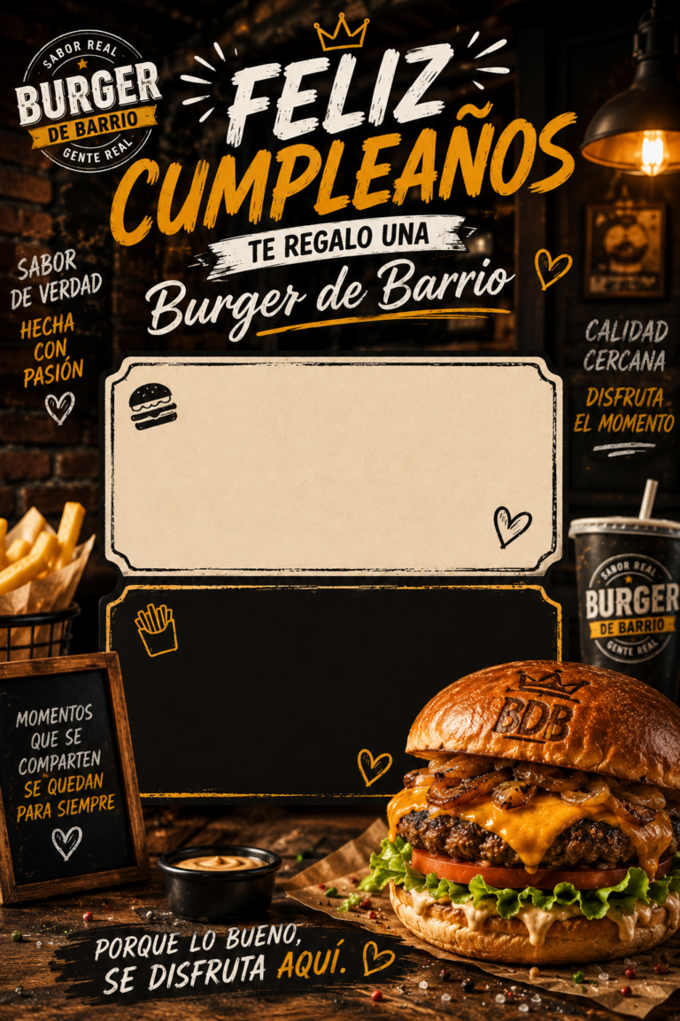 Cumpleaños burger Barrio